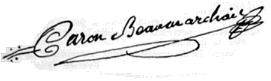 Signature de Beaumarchais