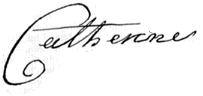 Signature de Catherine II