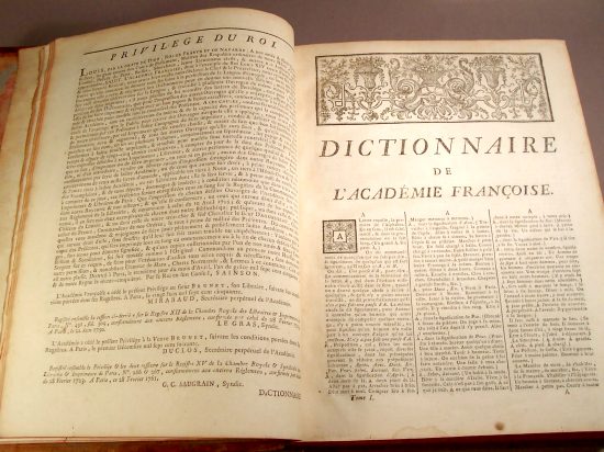 Dictionnaire de l'Académie française de 1762 et 1776