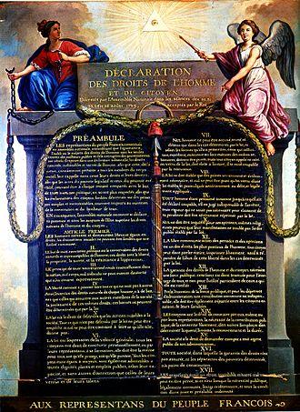 La Déclaration des droits de l'homme et du citoyen