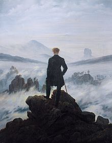 Le Voyageur contemplant une mer de nuages (Friedrich)