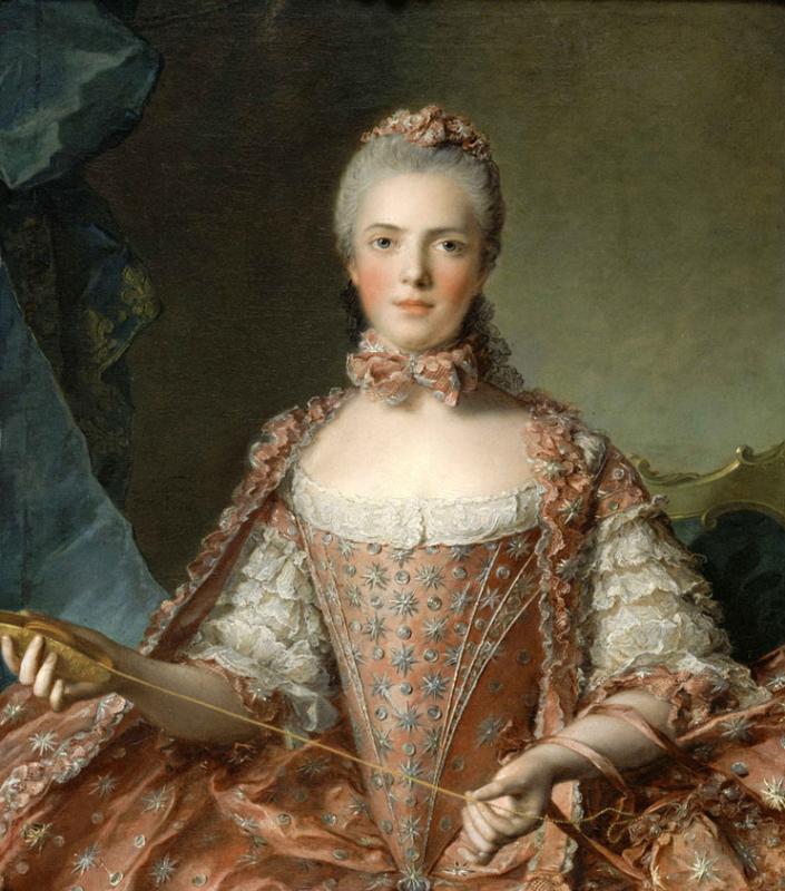 Madame Adélaïde, fille de Louis XV, faisant des noeuds (1756)