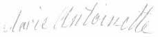 Signature de Marie-Antoinette