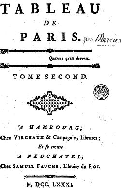 Tableau de Paris  (Louis-Sébastien Mercier)