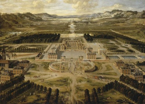 Vue du château et des jardins de Versailles (Patel, 1668)